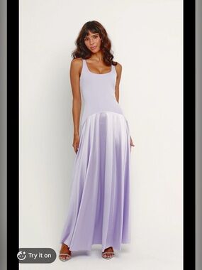 Rare London Lavender Sleeveless Maxi Dress